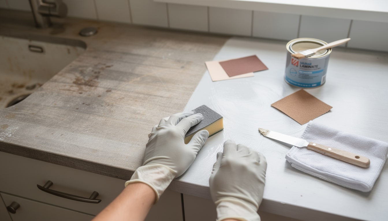 découvrez des astuces d'expert pour restaurer facilement votre plan de travail stratifié et lui redonner une seconde vie.